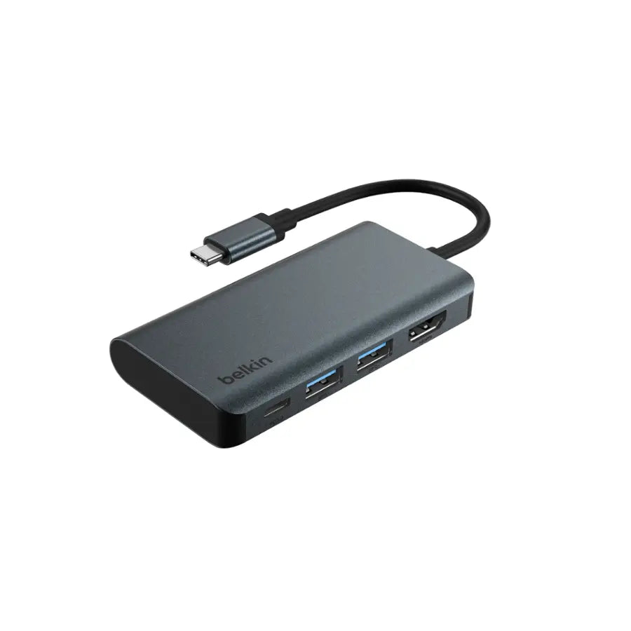 Belkin 4-in-1 Connect USB-C Multiport Adapter - AVC019ttDG-RL - Dark Gray
