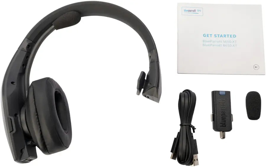 BlueParrott B650-XT Wireless Bluetooth Headset with Active Noise Cancellation - Black - 204330