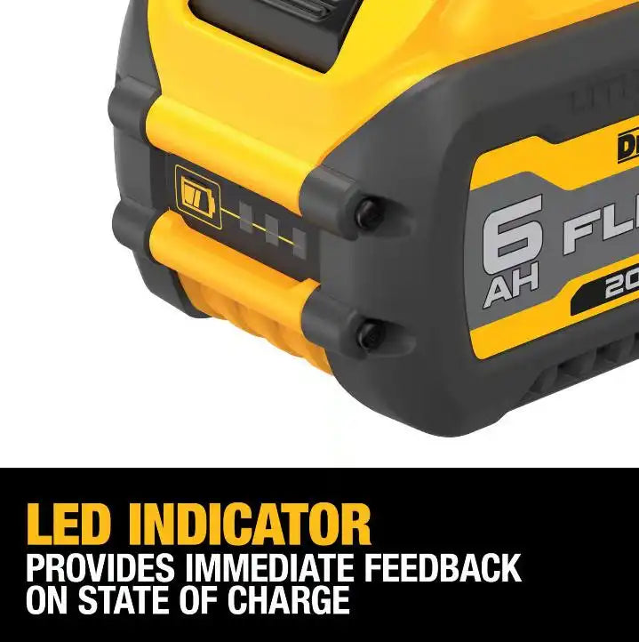 Dewalt 20V / 60V MAX FlexVolt Lithium Ion Battery - 6Ah - 2-Pack - DCB606-2