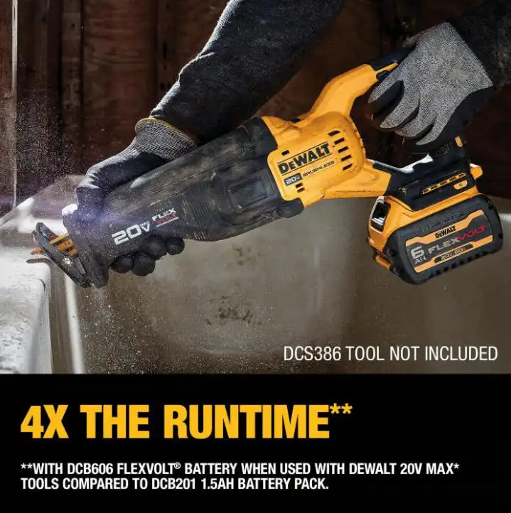 Dewalt 20V / 60V MAX FlexVolt Lithium Ion Battery - 6Ah - 2-Pack - DCB606-2
