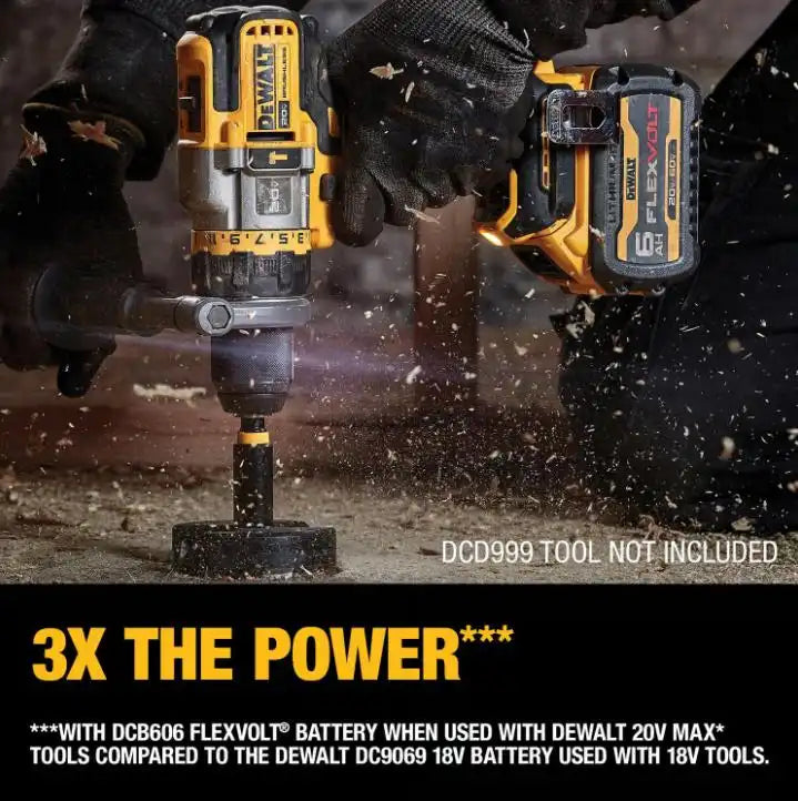 Dewalt 20V / 60V MAX FlexVolt Lithium Ion Battery - 6Ah - 2-Pack - DCB606-2