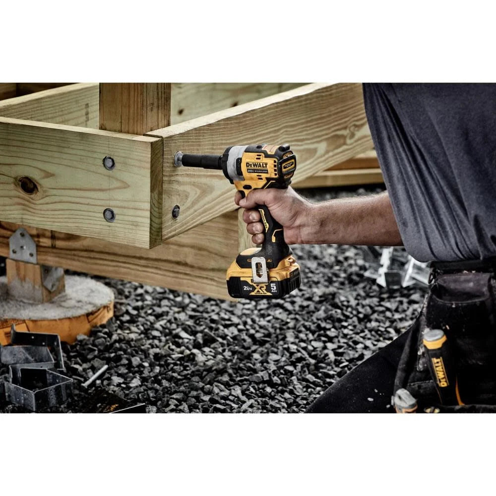 Dewalt 20V MAX Brushless 1/2 Inch Compact Impact Wrench with Hog Ring Anvil (Tool Only) - DCF911B
