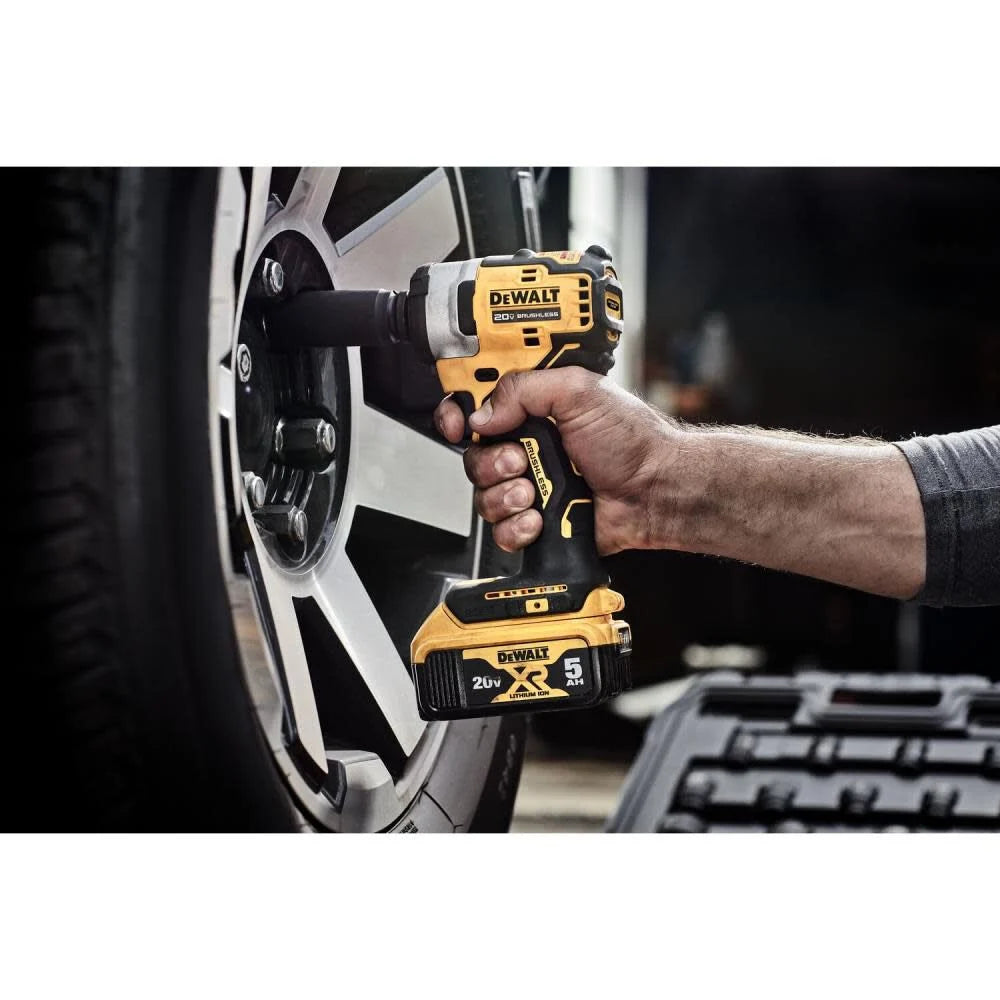 Dewalt 20V MAX Brushless 1/2 Inch Compact Impact Wrench with Hog Ring Anvil (Tool Only) - DCF911B