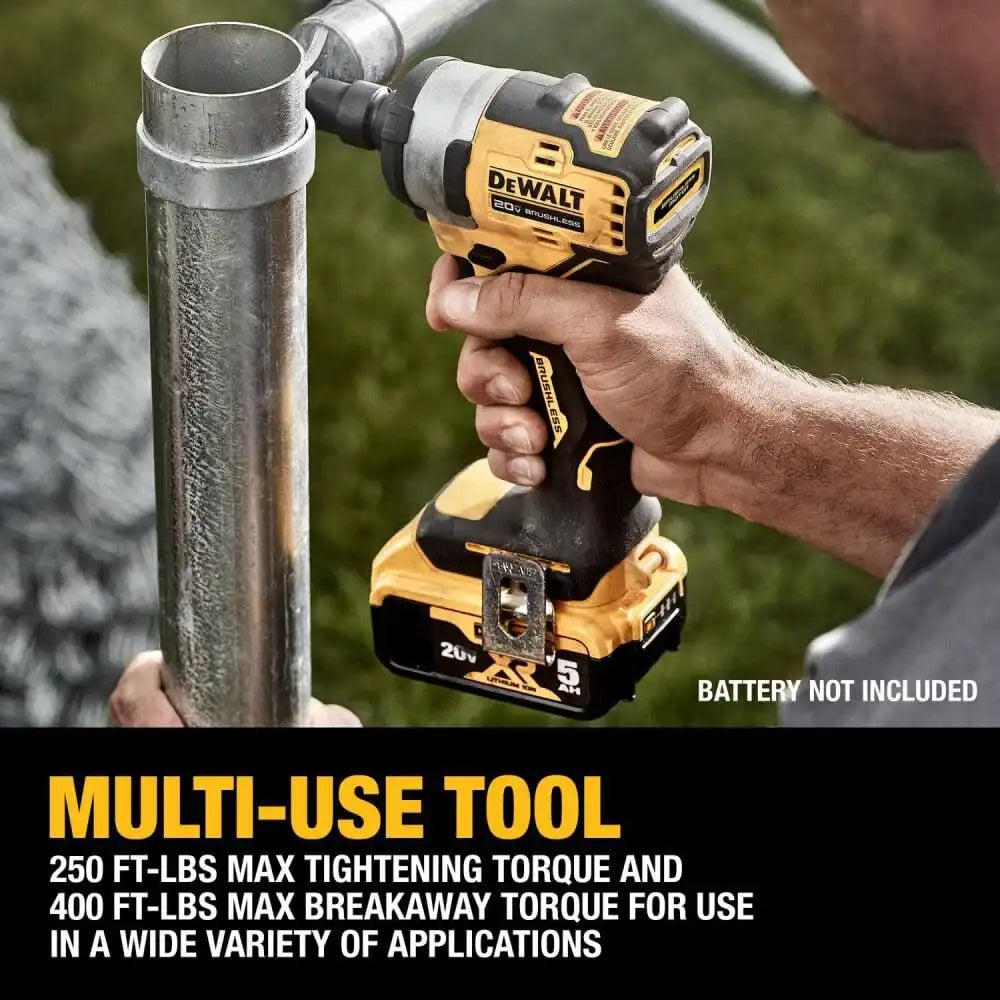 Dewalt 20V MAX Brushless 1/2 Inch Compact Impact Wrench with Hog Ring Anvil (Tool Only) - DCF911B