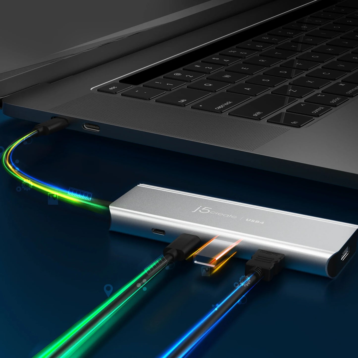 J5Create JCD401 USB4 Dual 4K Multi-Port 5-in-1 Hub