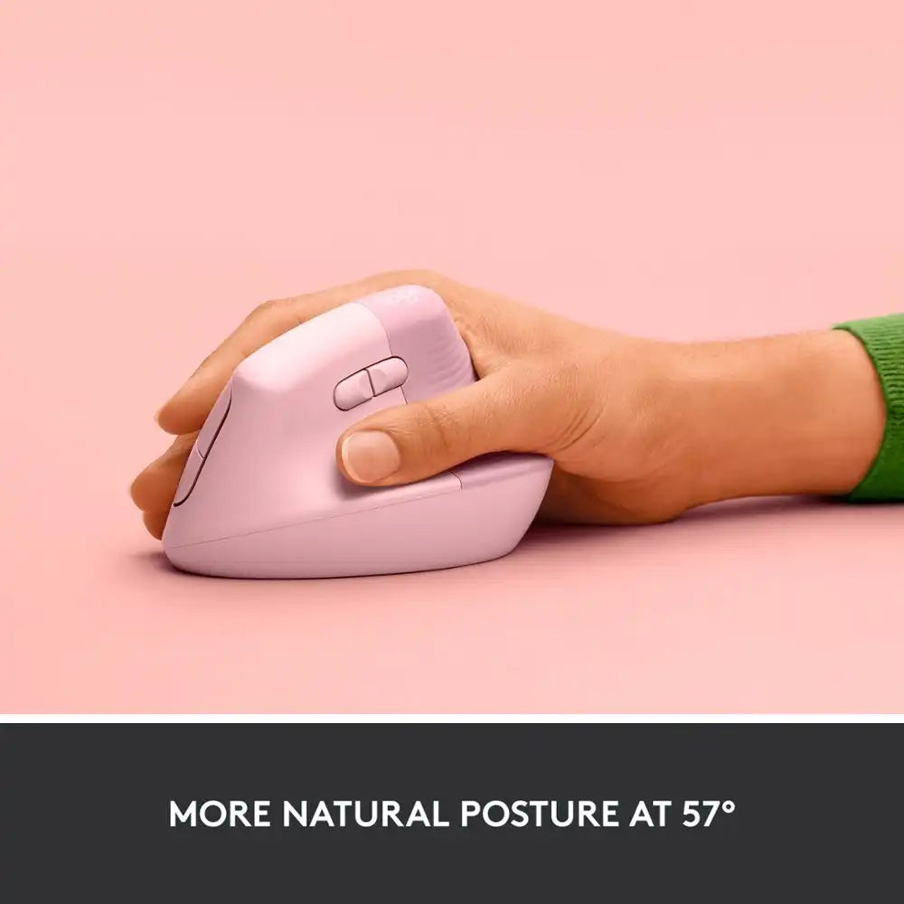 Logitech LIFT Vertical Wireless Ergonomic Mouse - Rose
