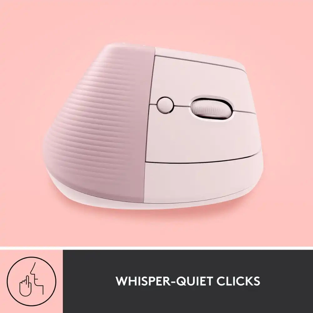 Logitech LIFT Vertical Wireless Ergonomic Mouse - Rose
