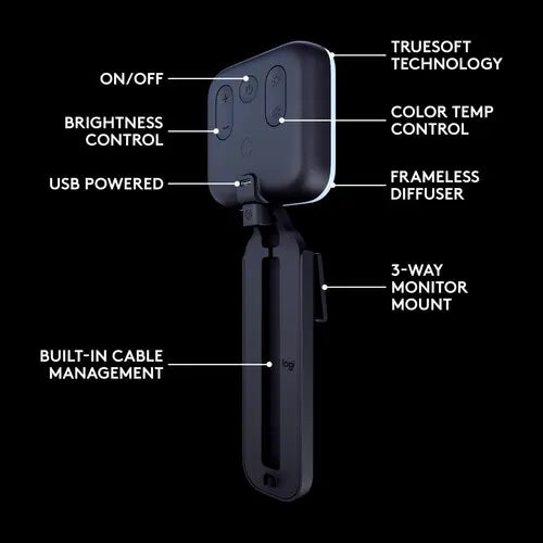 Logitech Litra Glow Premium LED Streaming Light with TrueSoft - 946-000001
