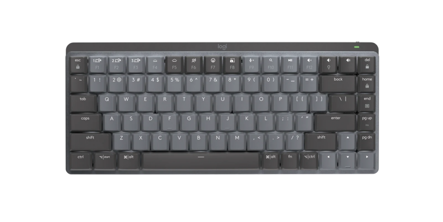 Logitech MX Mechanical Mini Minimalist Wireless Performance Keyboard 920-010550 - Tactile Quiet - Graphite
