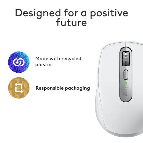 Logitech MX Anywhere 3S for Mac Compact Wireless Performance Mouse - 910-006944 - Pale Gray