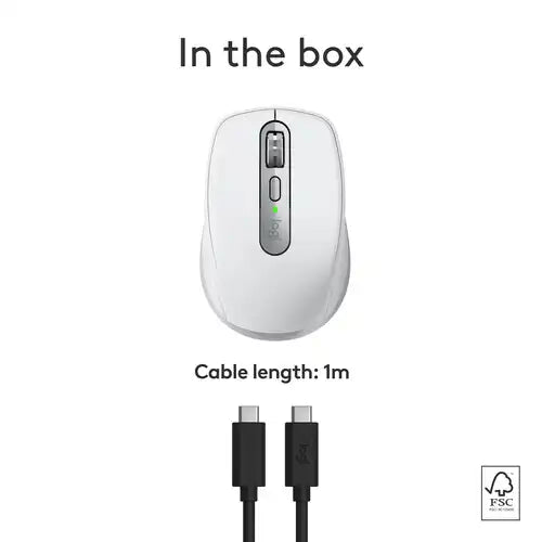 Logitech MX Anywhere 3S for Mac Compact Wireless Performance Mouse - 910-006944 - Pale Gray