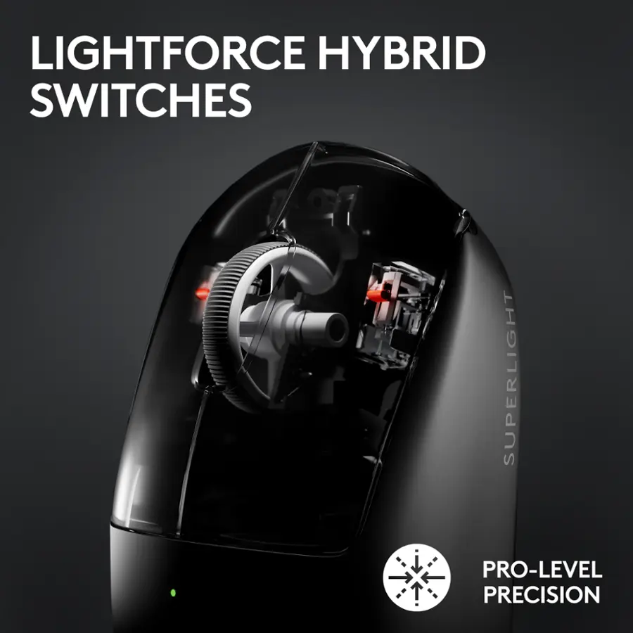 Logitech Pro X Superlight 2 Lightspeed Wireless Gaming Mouse - 910-006628 - Black