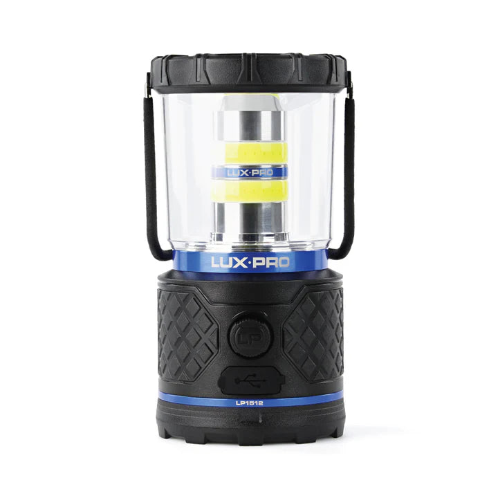 LuxPro LP1512 Rugged Rechargeable LED Lantern with Power Bank - 1100 Lumens