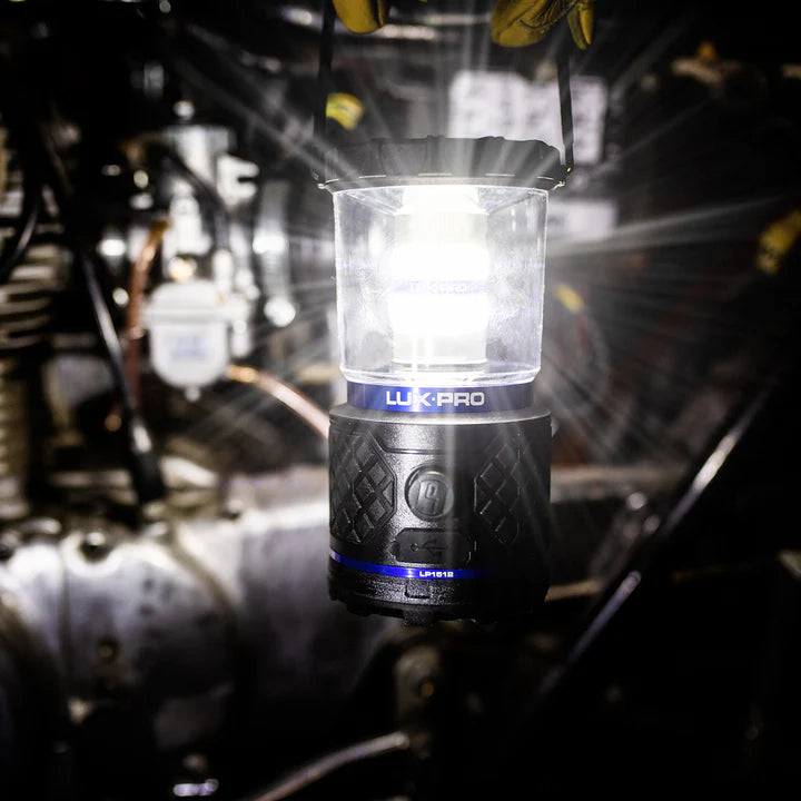 LuxPro LP1512 Rugged Rechargeable LED Lantern with Power Bank - 1100 Lumens