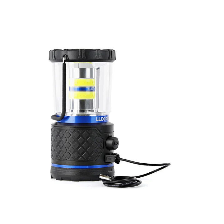 LuxPro LP1512 Rugged Rechargeable LED Lantern with Power Bank - 1100 Lumens