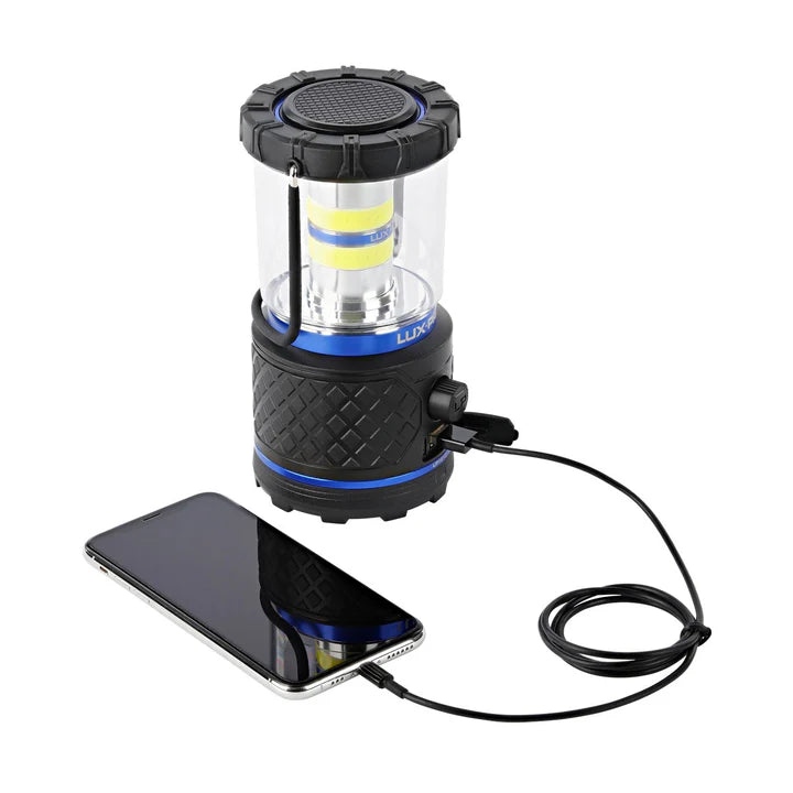 LuxPro LP1512 Rugged Rechargeable LED Lantern with Power Bank - 1100 Lumens