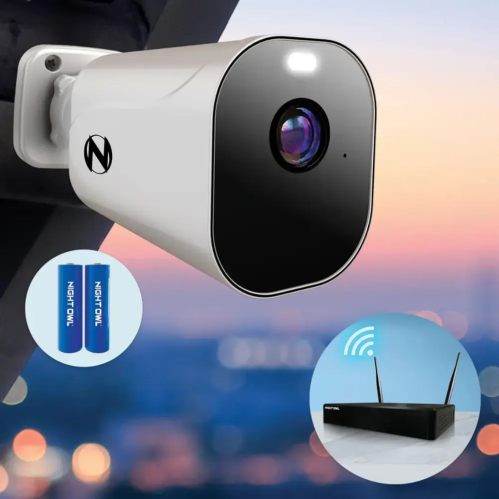 Night Owl 4 Wire Free Battery Cameras and 4K WiFi 10 Channel NVR Security System - BTWN81-42B
