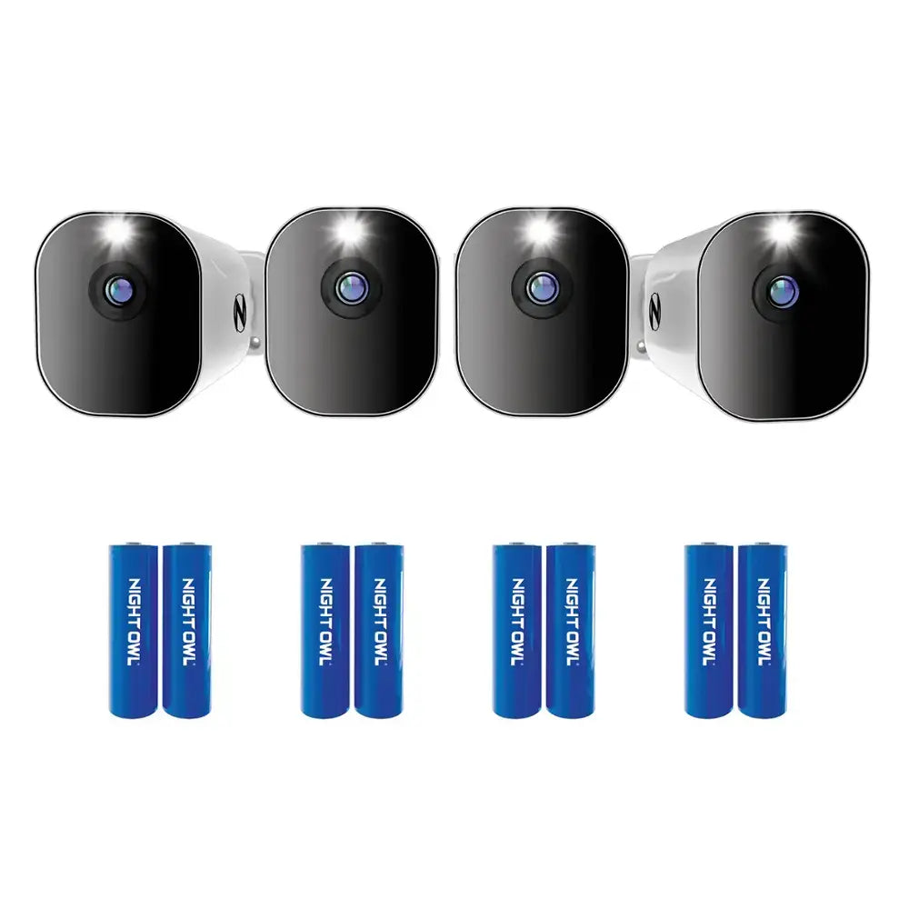 Night Owl 4 Wire Free Battery Cameras and 4K WiFi 10 Channel NVR Security System - BTWN81-42B