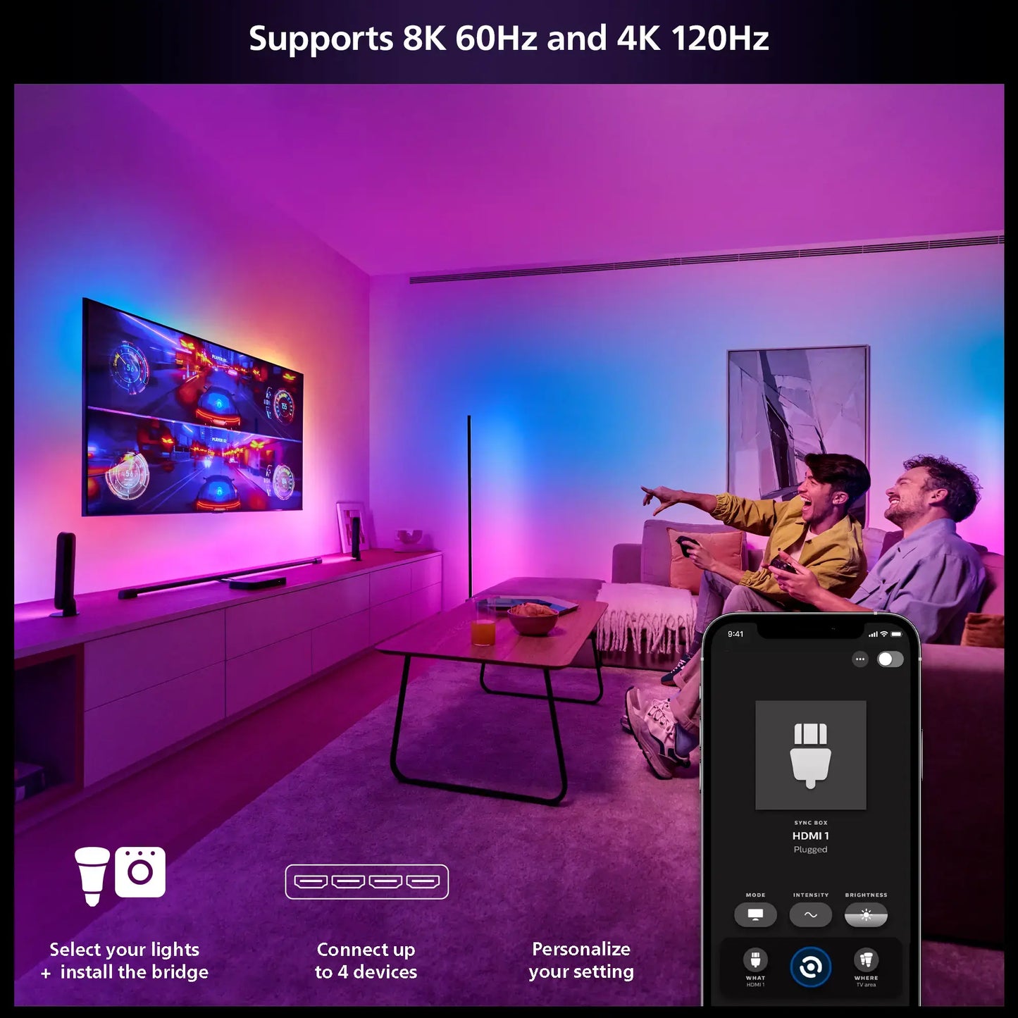 Philips Hue Play HDMI Sync Box 8K - 579755 - Black