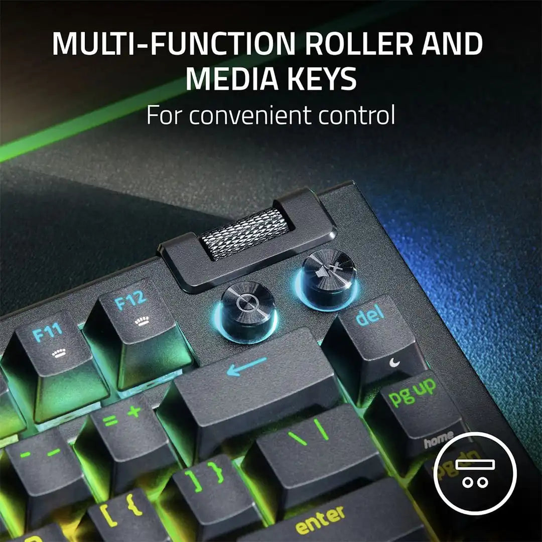 Razer Blackwidow V4 75% Hot-Swappable Mechanical Gaming Keyboard - RZ03-05000200-R3U1