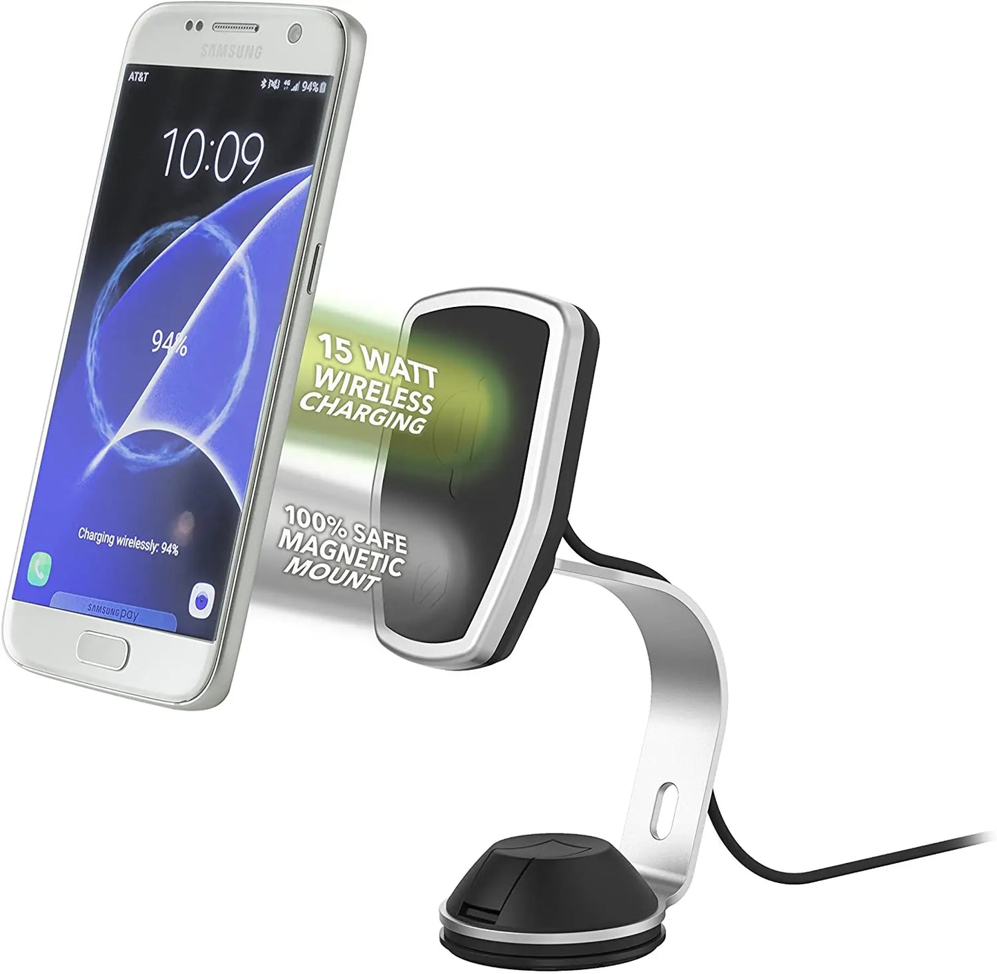 Scosche MagicMount Qi Wireless Charging Magnetic Mount - For Mobile Devices - MPQOHM-XTSP