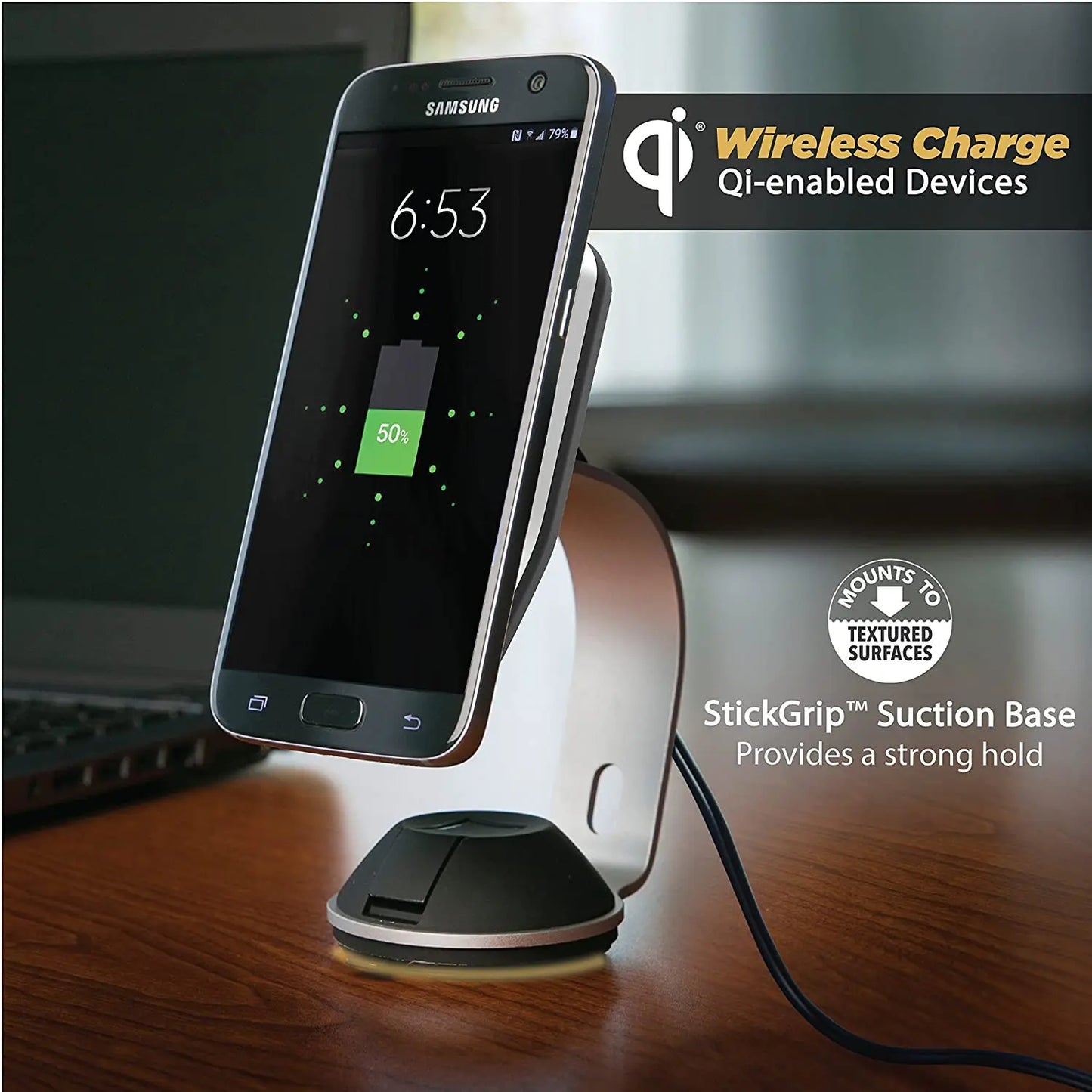 Scosche MagicMount Qi Wireless Charging Magnetic Mount - For Mobile Devices - MPQOHM-XTSP