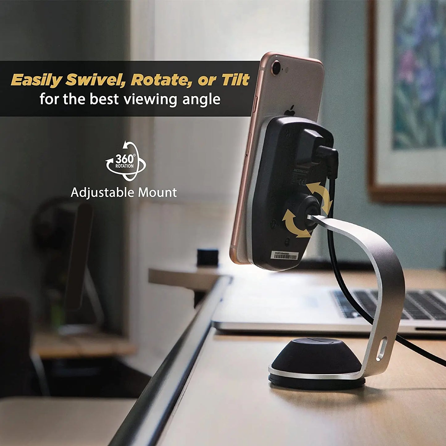 Scosche MagicMount Qi Wireless Charging Magnetic Mount - For Mobile Devices - MPQOHM-XTSP