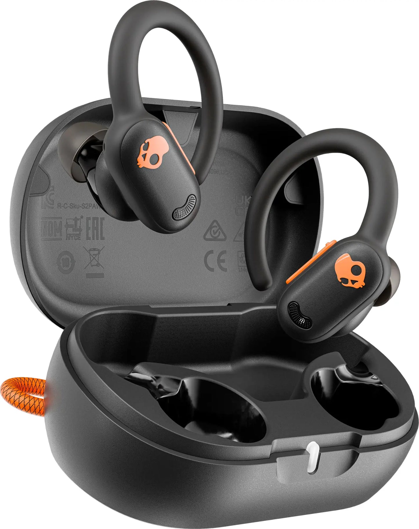 Skullcandy Push ANC Active True Wireless Bluetooth Earbuds with Noise Canceling - Black/Orange - S2PAW-S749