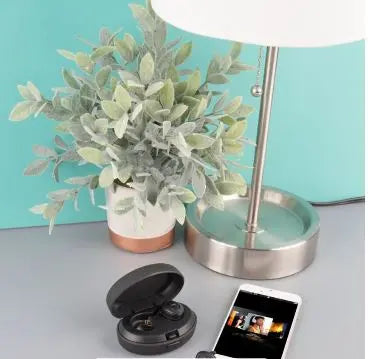 Altec Lansing True Evo+ Wireless Earphones with Qi Charging Base MZX659-BLK - Black