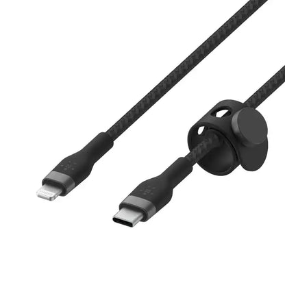 Belkin BoostCharge Pro Flex USB-C Cable with Lightning Connector - Black - CAA011bt2MBK