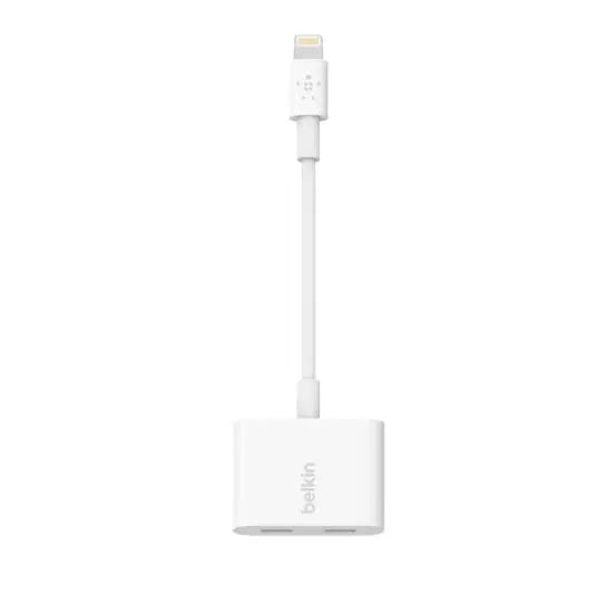 Belkin Lightning Audio + Charge Rockstar - For Apple iPhone and iPad - F8J198btWHT - White