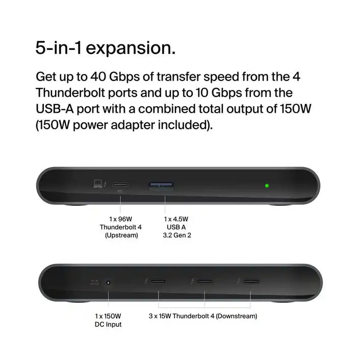Belkin 5-in-1 Connect Thunderbolt 4 Core Hub - INC013ttSGY