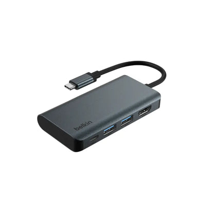 Belkin 4-in-1 Connect USB-C Multiport Adapter - AVC019ttDG-RL - Dark Gray