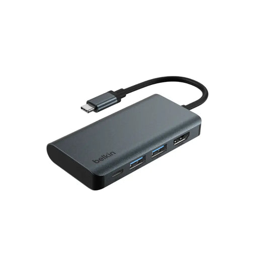 Belkin 4-in-1 Connect USB-C Multiport Adapter - AVC019ttDG-RL - Dark Gray