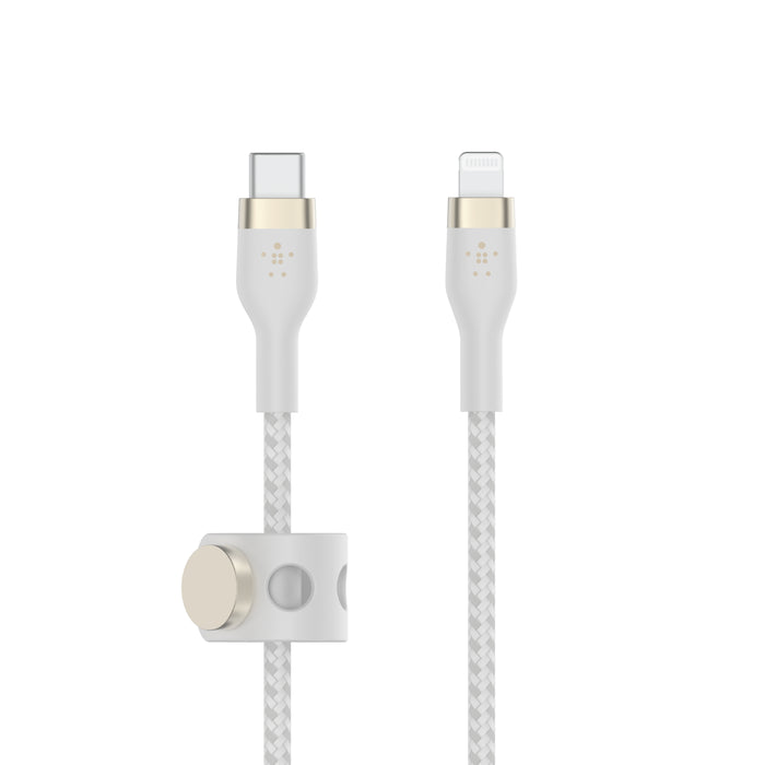 Belkin BoostCharge Pro Flex USB-C Cable with Lightning Connector - CAA011bt2MWH - White