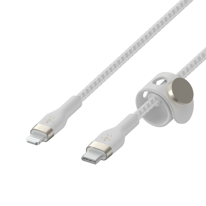 Belkin BoostCharge Pro Flex USB-C Cable with Lightning Connector - White