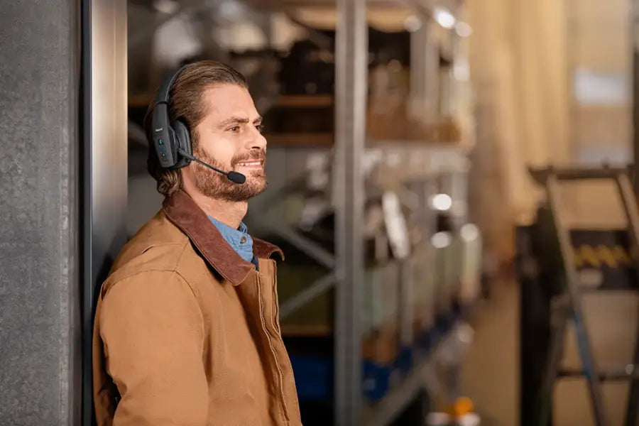 BlueParrott B450-XT Wireless Bluetooth Noise Cancelling Headset with Outstanding Comfort - Black