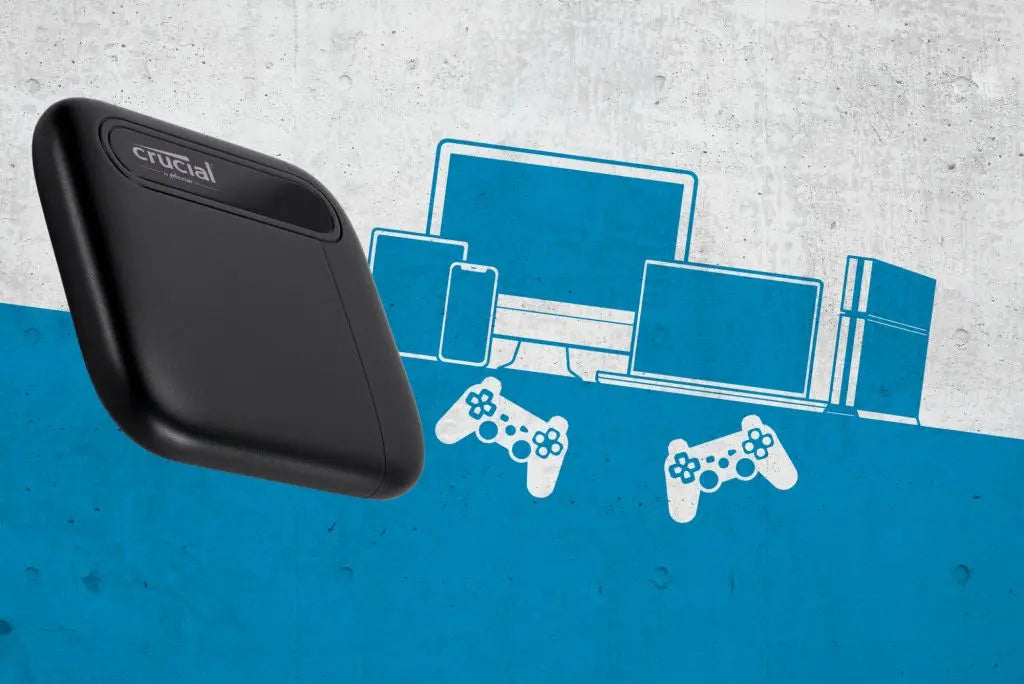 Crucial 1TB X6 Portable SSD USB-C External Hard Drive