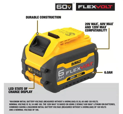 Dewalt 20V / 60V MAX FlexVolt Lithium Ion Battery - 6Ah - 2-Pack - DCB606-2