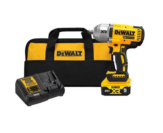 Dewalt 20V MAX XR 1/2 Inch High Torque Impact Wrench with Hog Ring Anvil Kit - DCF900P1