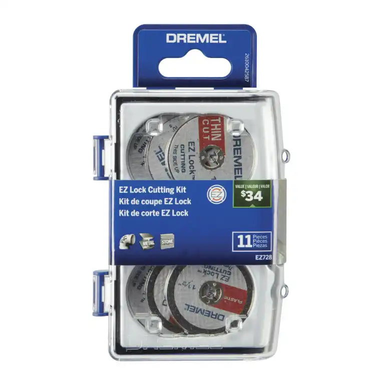 Dremel EZ Lock Rotary Tool Cutting Accessory Micro Kit - 11-Pieces - EZ728-02 - 2615E728AB