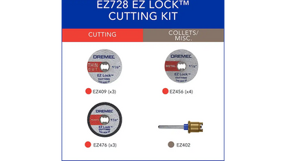 Dremel EZ Lock Rotary Tool Cutting Accessory Micro Kit - 11-Pieces - EZ728-02 - 2615E728AB