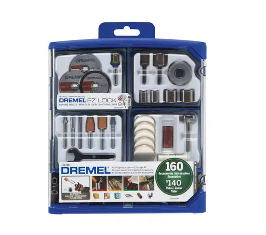 Dremel All Purpose Rotary Tool Accessory Storage Kit - 160 Accessories - 710-08 - 26150710AL