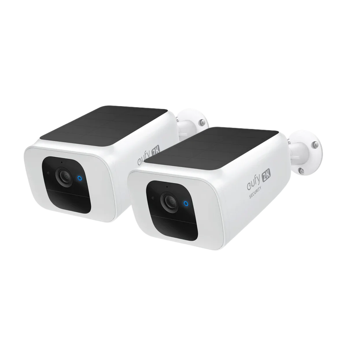 Eufy SoloCam S230 S40 Wireless Standalone Security Spotlight Camera with Forever Power Solar Style 2-Pack - E81241W2