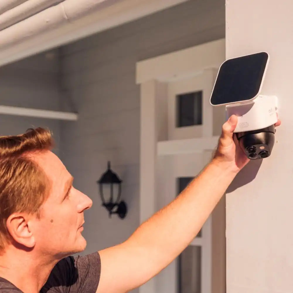 Eufy SoloCam S340 Wireless Outdoor 3K Pan-and-Tilt Security Camera with Dual Lens and Solar Panel
