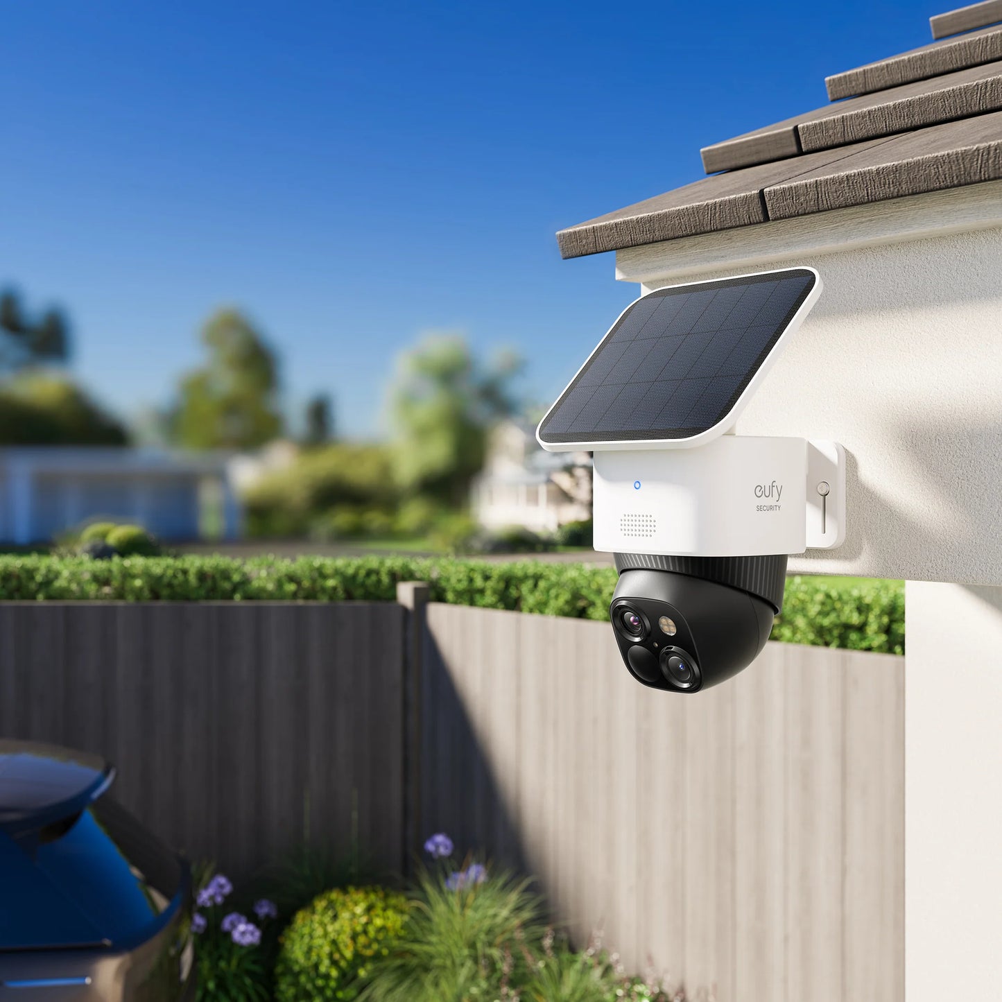 Eufy SoloCam S340 Wireless Outdoor 3K Pan-and-Tilt Security Camera with Dual Lens and Solar Panel