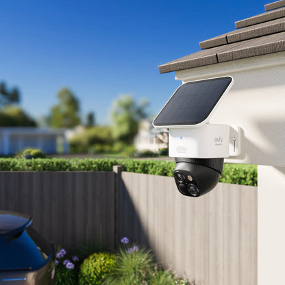 Eufy SoloCam S340 Wireless Outdoor 3K Pan-and-Tilt Security Camera with Dual Lens and Solar Panel