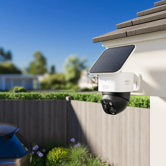 Eufy SoloCam S340 Wireless Outdoor 3K Pan-and-Tilt Security Camera with Dual Lens and Solar Panel - T81701W1