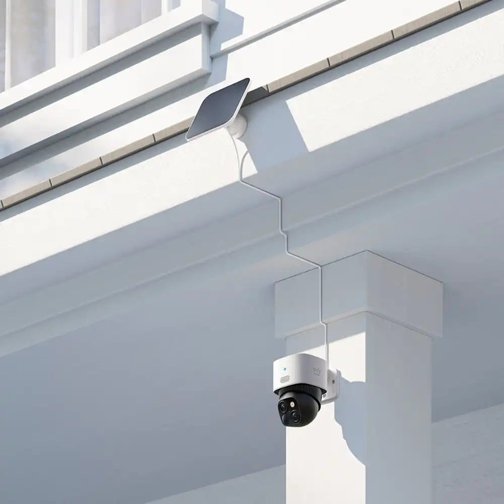 Eufy SoloCam S340 Wireless Outdoor 3K Pan-and-Tilt Security Camera with Dual Lens and Solar Panel
