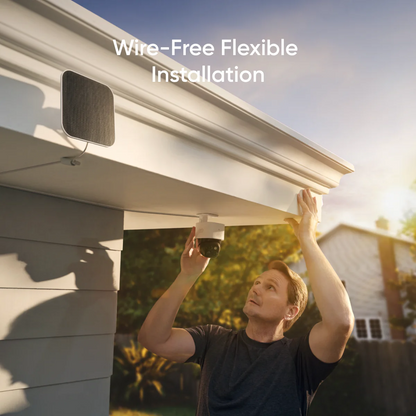 Eufy SoloCam S340 Wireless Outdoor 3K Pan-and-Tilt Security Camera with Dual Lens and Solar Panel